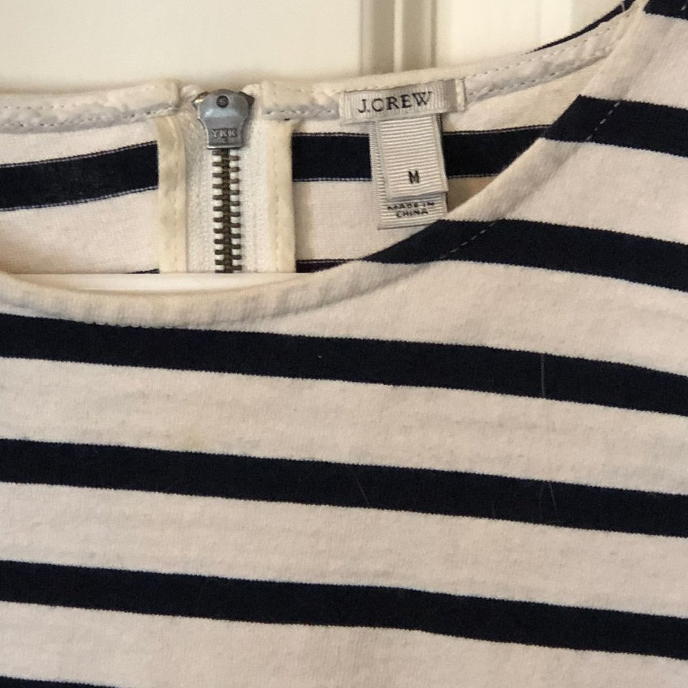 Striped J Crew Shirt w/ back zipper